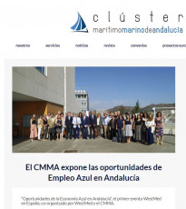 2019-07-11. Clúster Marino Marítimo de Andalucía. El CMMA expone las oportunidades de Empleo Azul en Andalucía