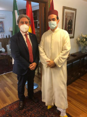 Enric Millo con el Cónsul general de Marruecos