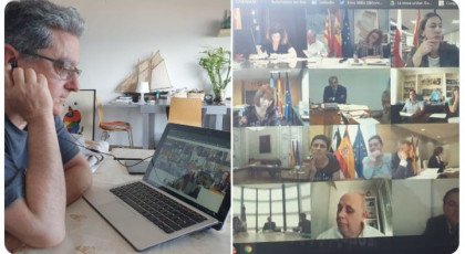 Enric Millo en la reunión online de CARUE