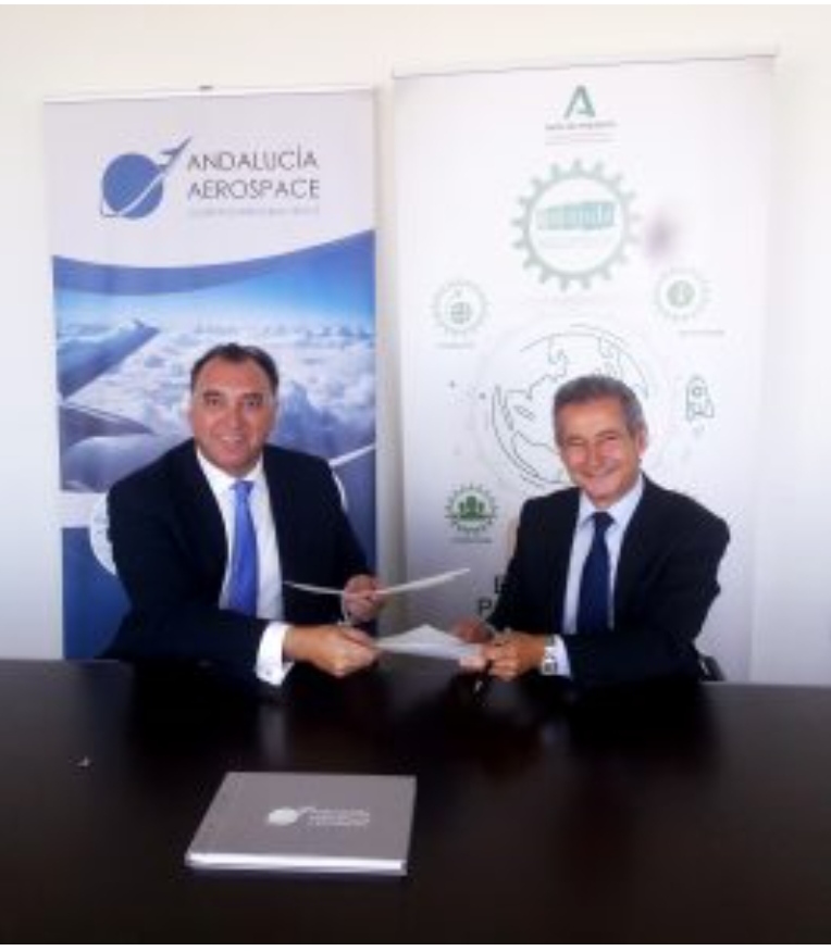 Extenda y Andalucía Aerospace firman un acuerdo de colaboración para impulsar la internacionalización de la industria aeroespacial.